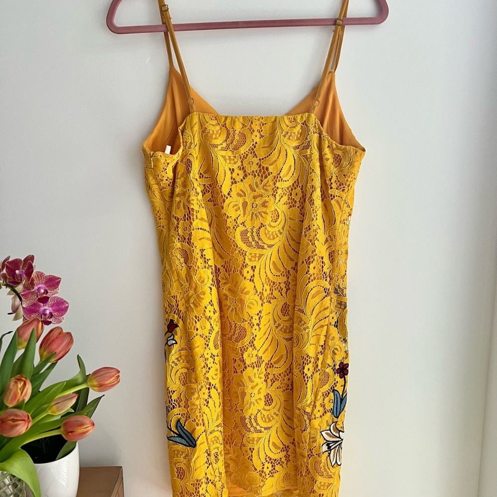 Nasty gal Floral Yellow Lace Dress - Picture 6 of 6